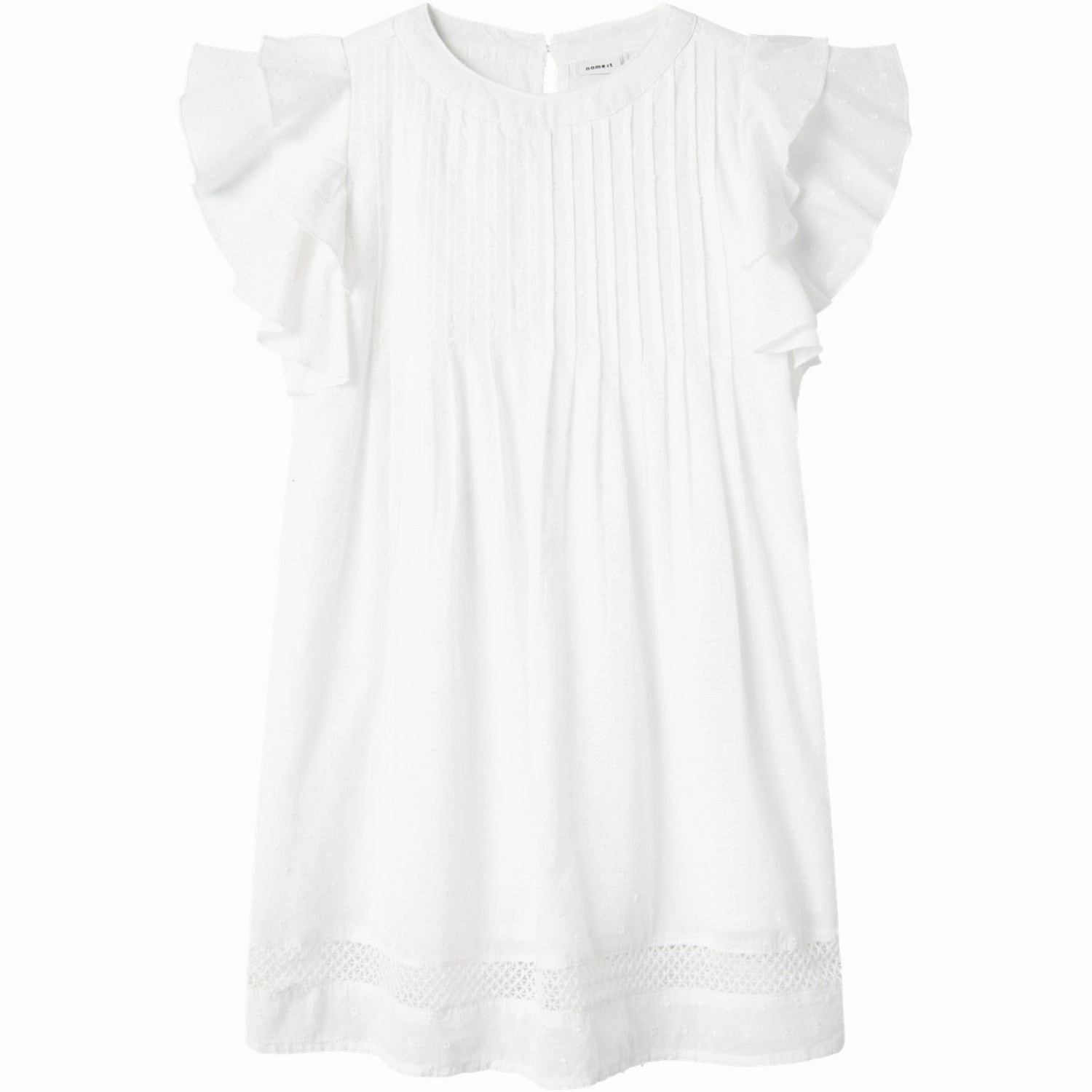 Skin-friendly Multi Season Name It Bright White Faride Dress Noos
