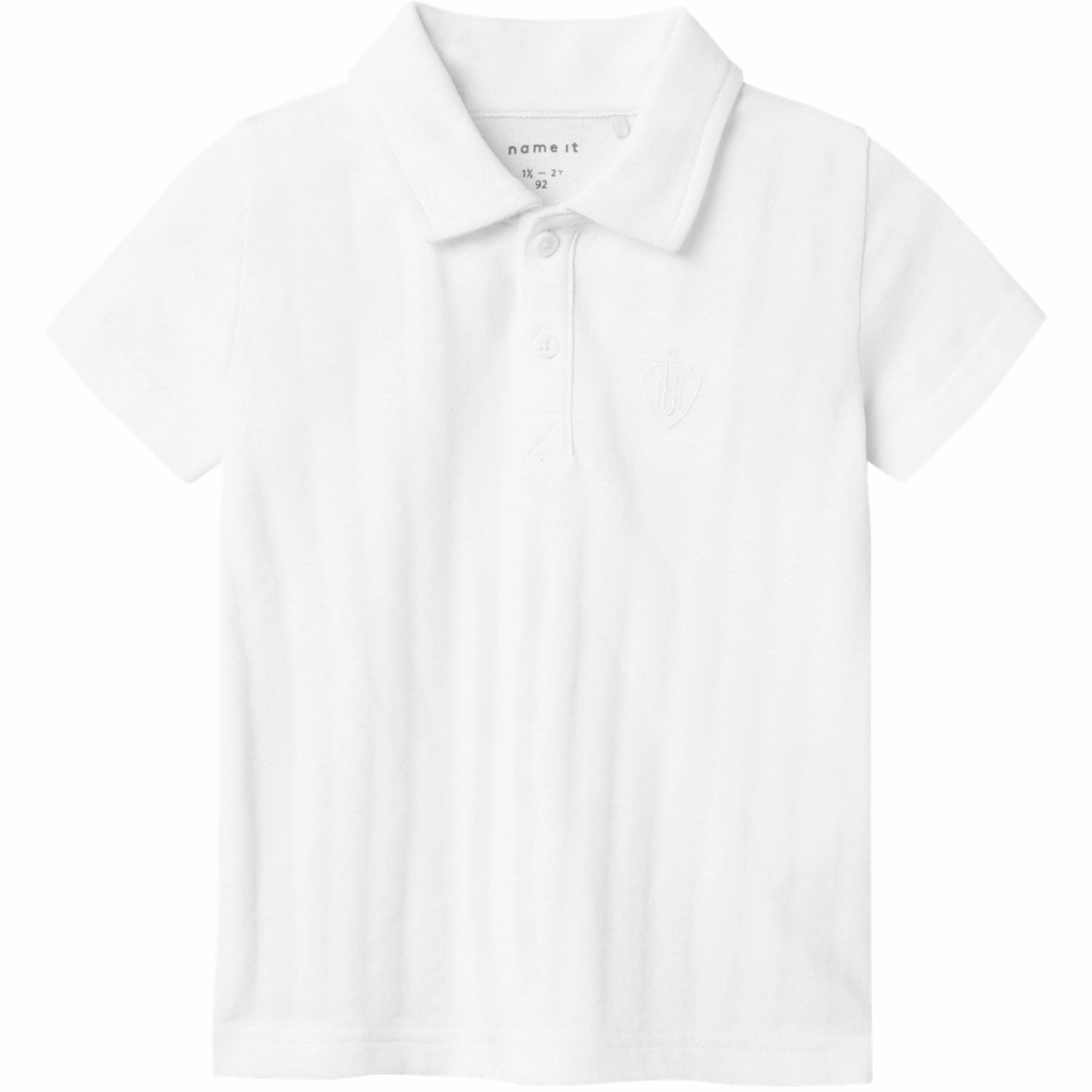Name It Bright White Fene Polo Non Iron Finish Tapered Armhole Design