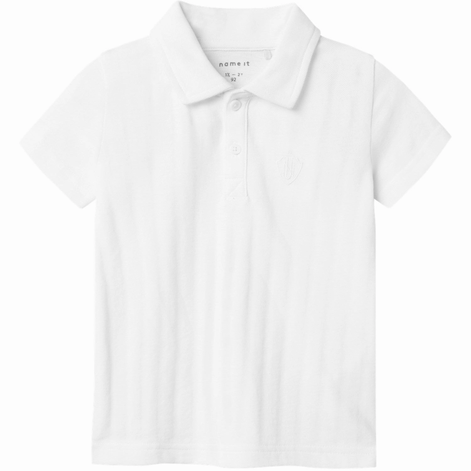 Name It Bright White Fene Polo Optimal Airflow Texture Multi Ply Collar
