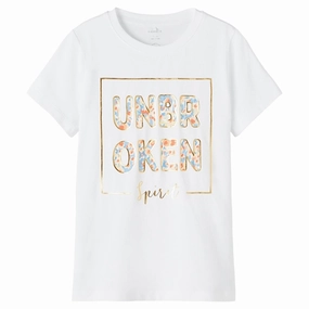 Casual Comfort Outdoor Trend Look Name it Bright White Fisilk T-Shirt