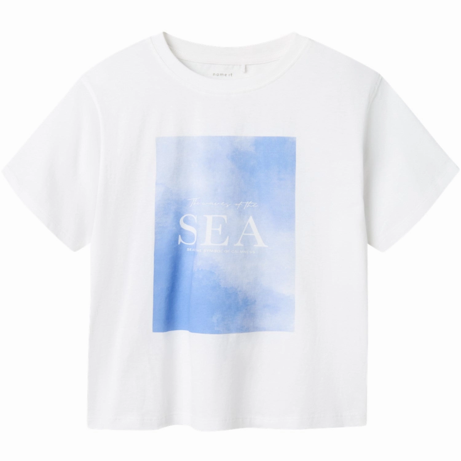 Durable Ribbed Hem Daily Casual Name It Bright White Fogl Regular T-Shirt