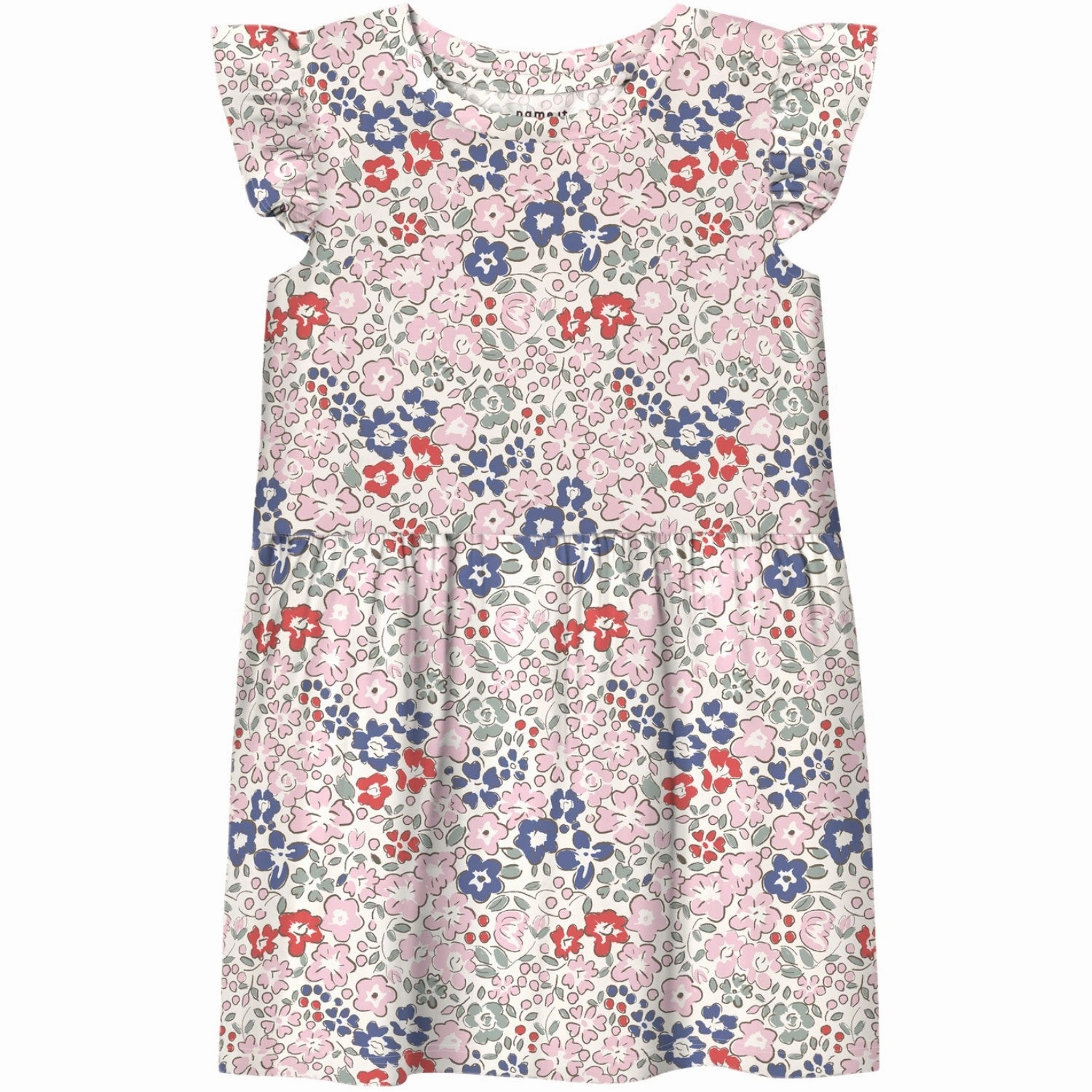 Name It Bright White Haile Cap Dress Soft Outfit Matte Fabric