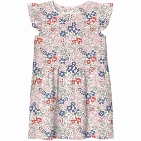 Name It Bright White Haile Cap Dress Soft Outfit Matte Fabric