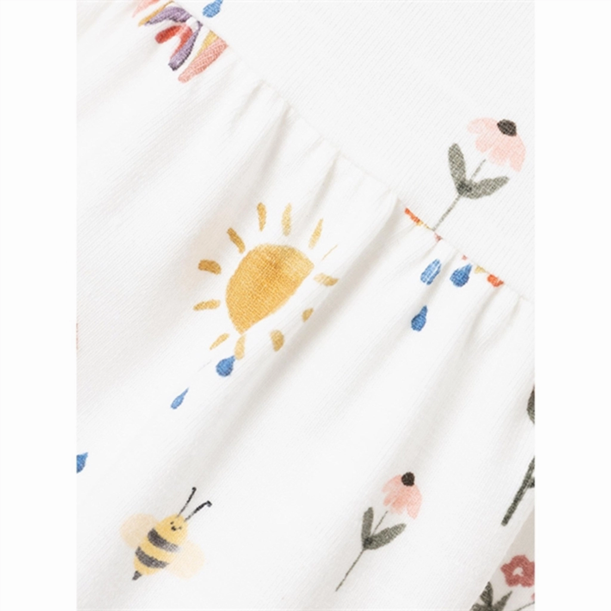 Name it Bright White Hania Dress Travel-friendly Bow Soft