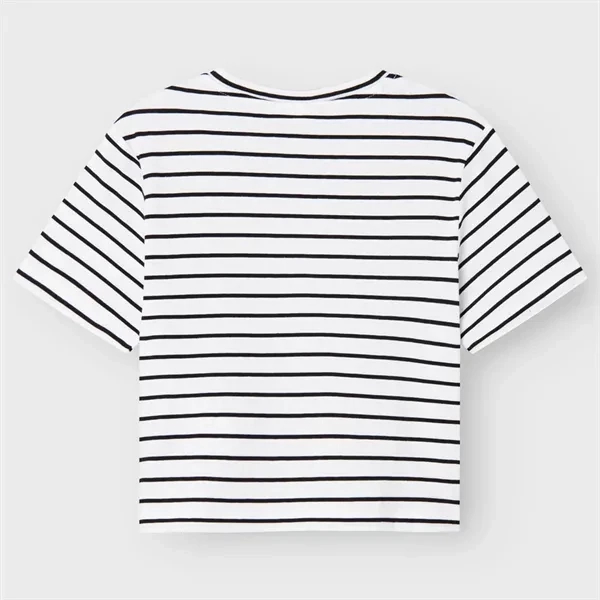 Name it Bright White Hellamia Short Top Weekend Style Crew neck classic