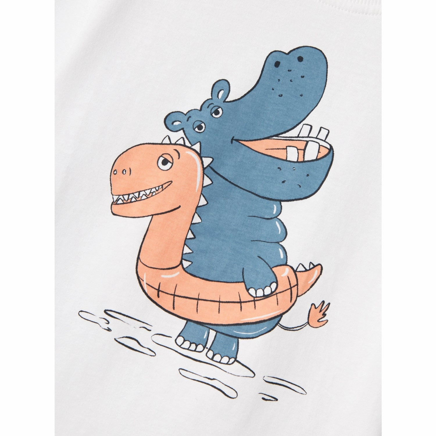 Cozy Fit Name It Bright White Hippo Vagno Loose T-Shirt