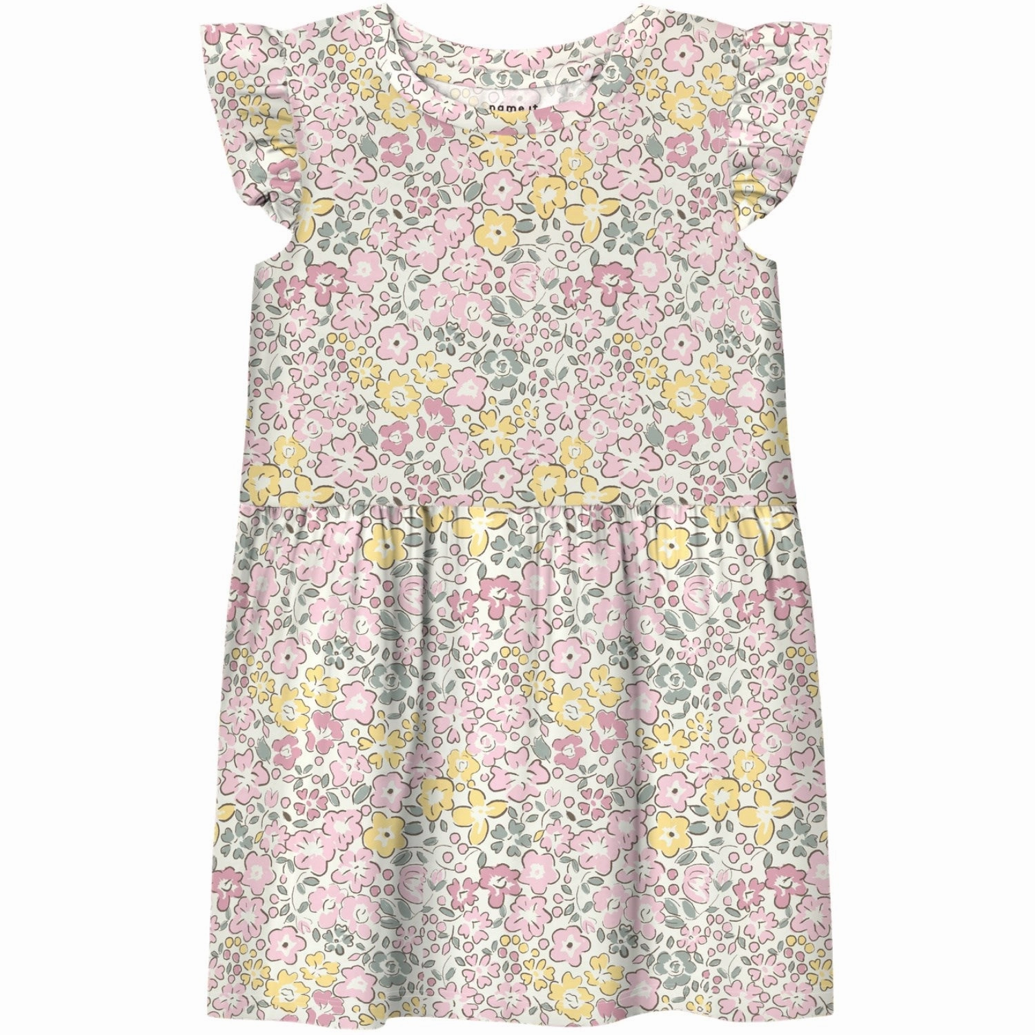 Name It Bright White Lemon Meringue Haile Cap Dress Glam Feel Bright Feel