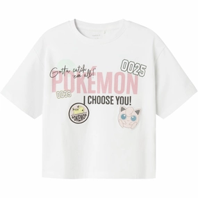 Name It Bright White Morana Pokemon T-Shirt Zero Waste Production