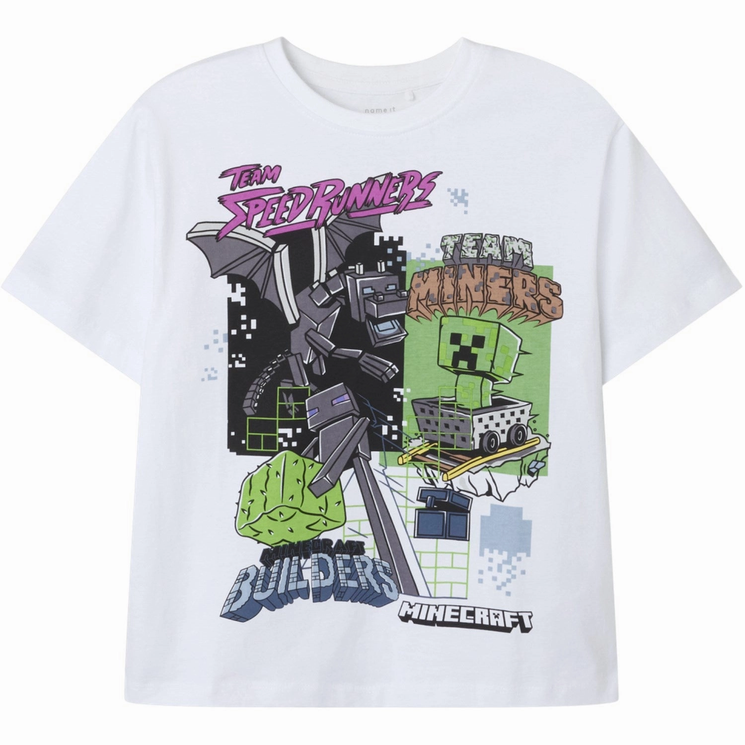 Name It Bright White Nkmjahi Minecraft Nreg Ss Top Noos Bfu Anti Pilling Surface