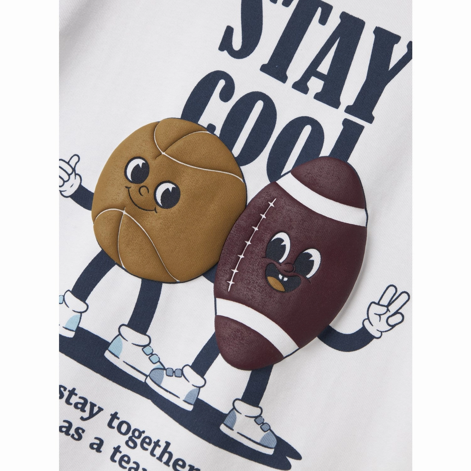 Relaxed Armhole Cut Foam Print Detail Name It Bright White Nmmkyler Ss Top Box