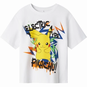 Name It Bright White Ode Pokemon Regular T-Shirt Wrinkle Free Fabric Flexible Wear