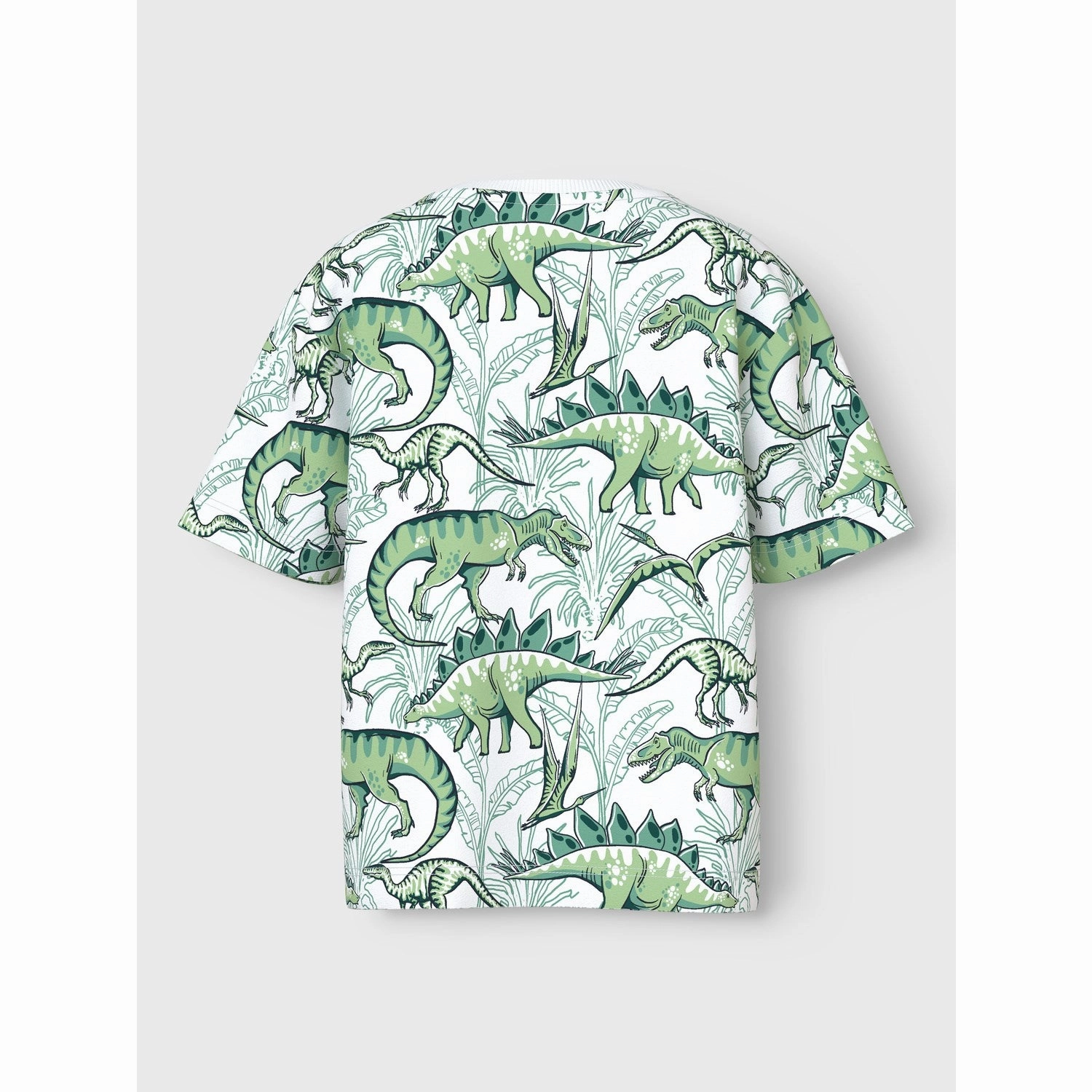 Timeless Layer Animal Print Name It Bright White Palm Dino Valther Regular T-Shirt
