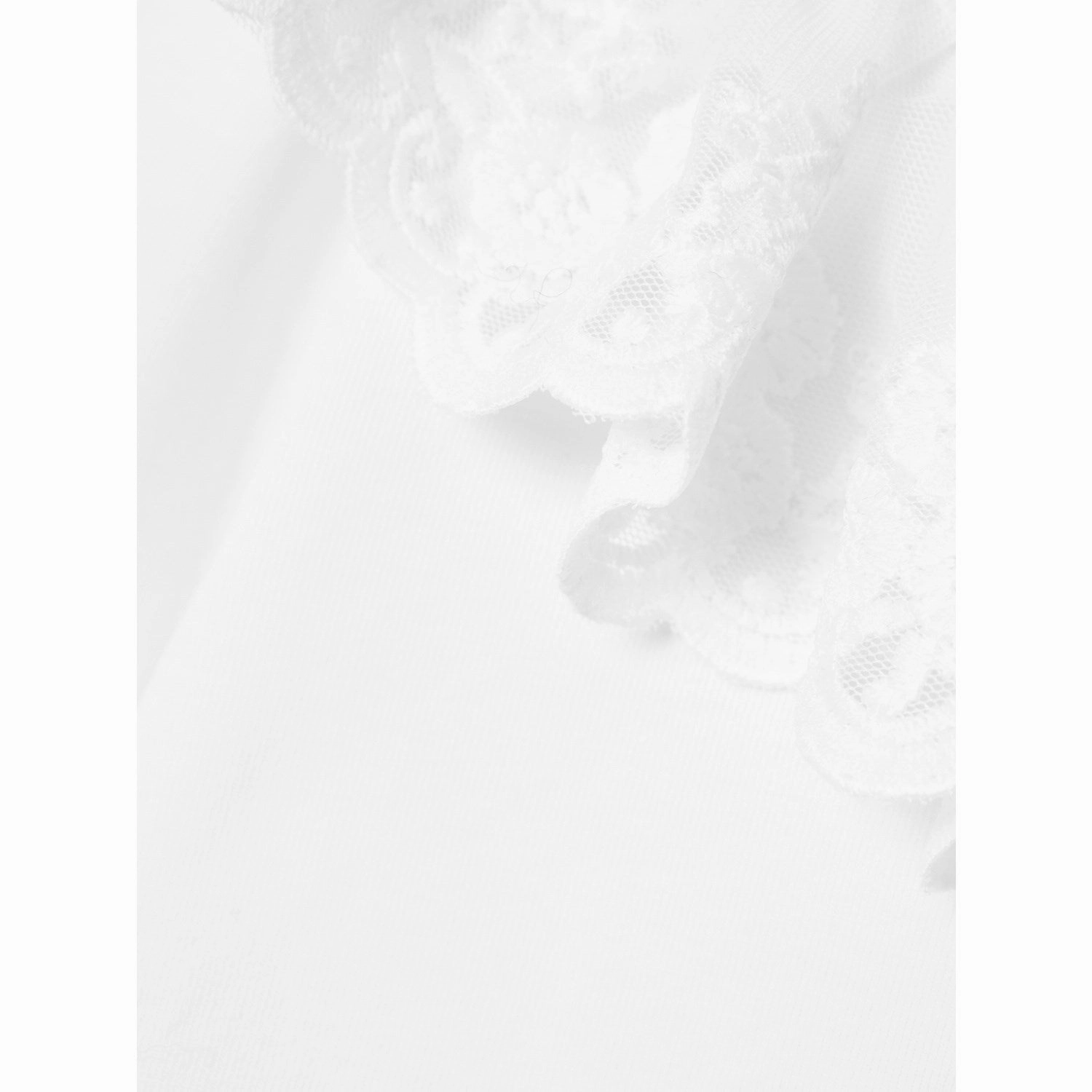 Name It Bright White Rilda Slim Blouse Seamless Shoulder Essential Wardrobe