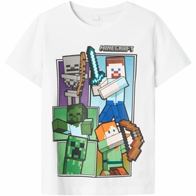 TemperatureControl Fabric Chic Look Name It Bright White Small text Mash Minecraft T-Shirt