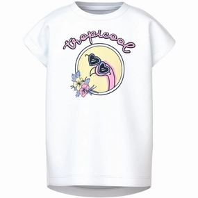 Name It Bright White Tropicool Violet T-Shirt City Fashion Look