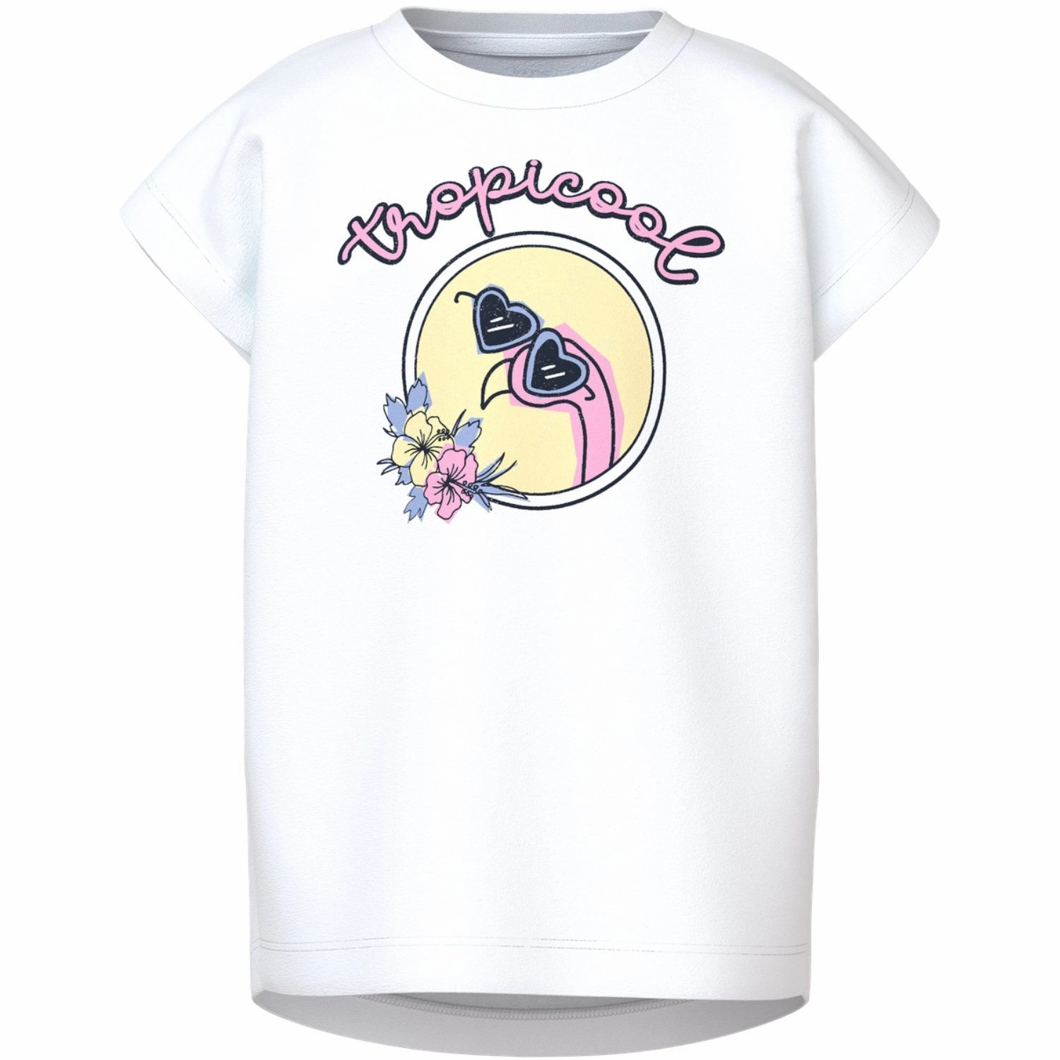 Name It Bright White Tropicool Violet T-Shirt City Fashion Look