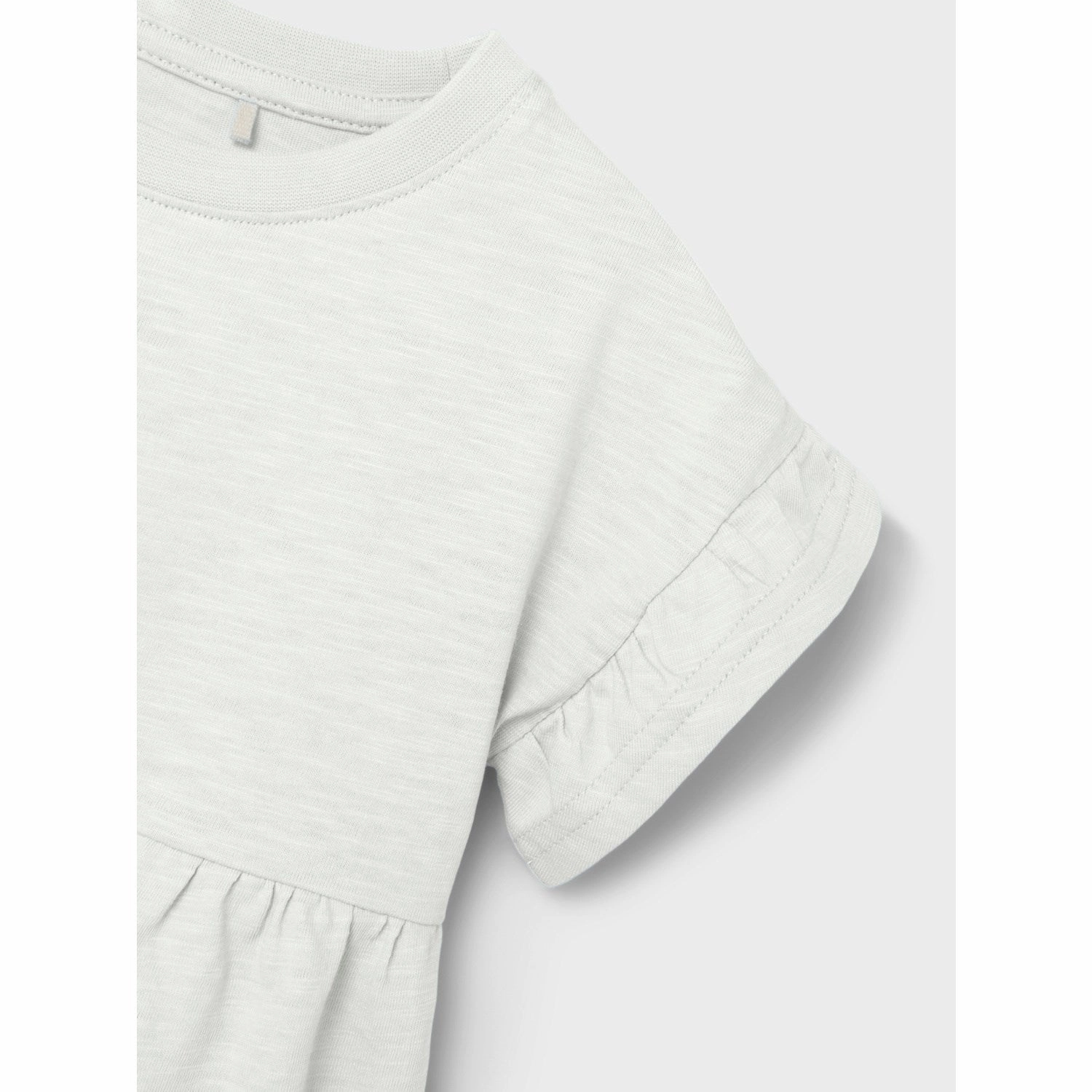 Non Shrink Material RibbedNeckBanding Name It Bright White Vavina Top