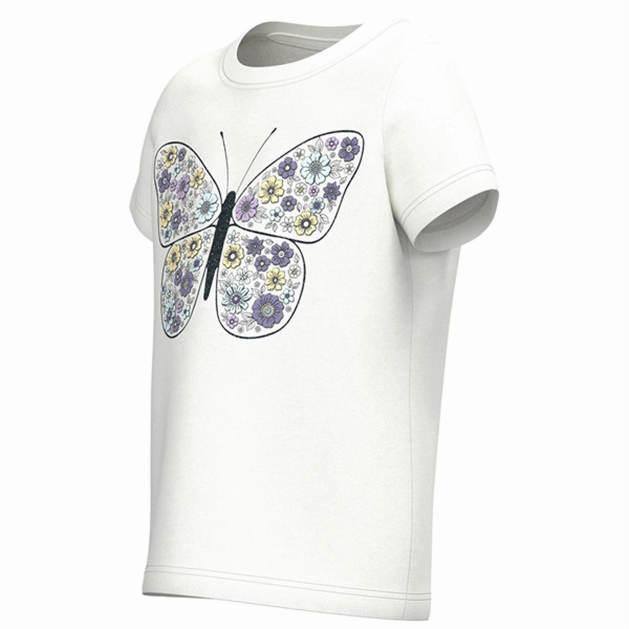 Name it Bright White Veen T-Shirt Summer Fashion Microfiber texture