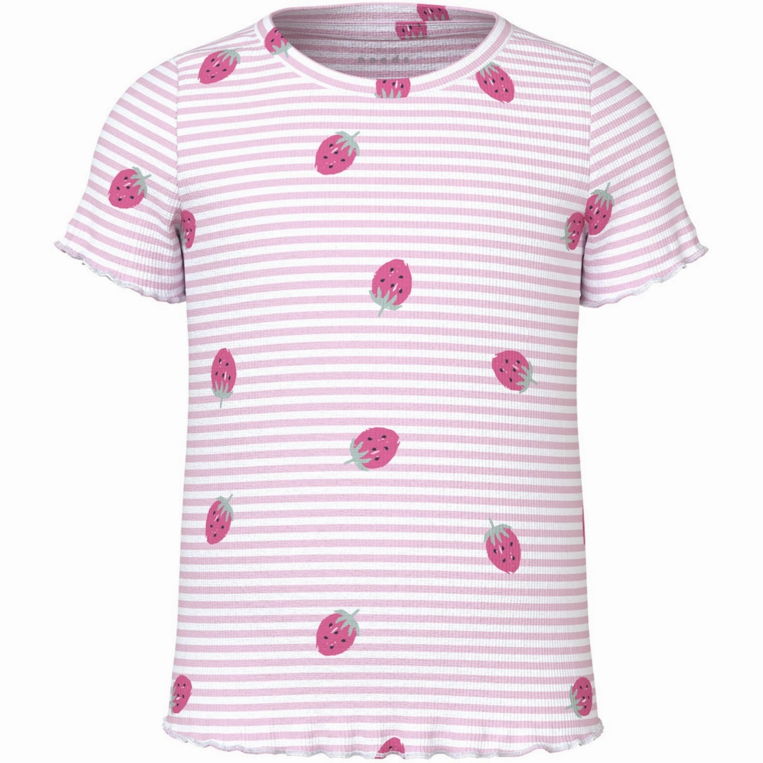 Name It Bright White Vemma Aop Slim T-Shirt AntiPillingTreatment Sleek And Stylish