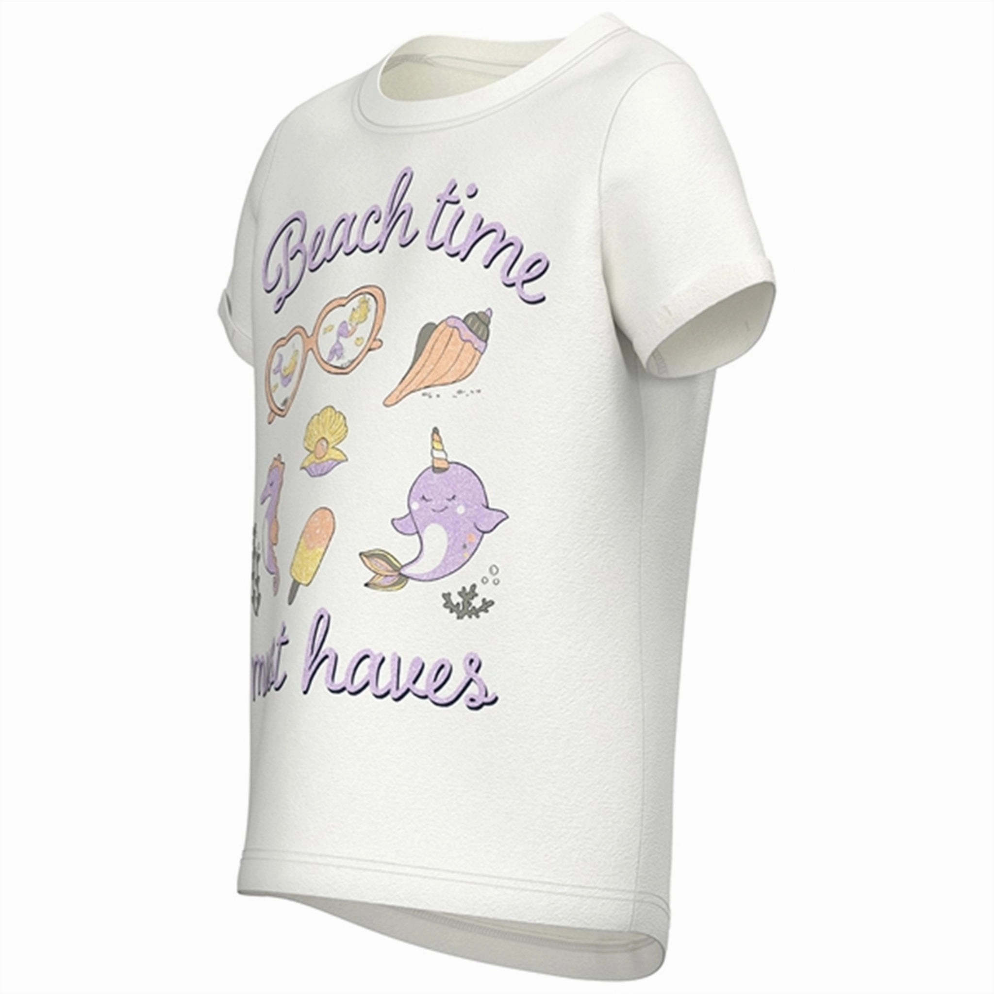 Name it Bright White Vix T-Shirt Low Profile Silhouette