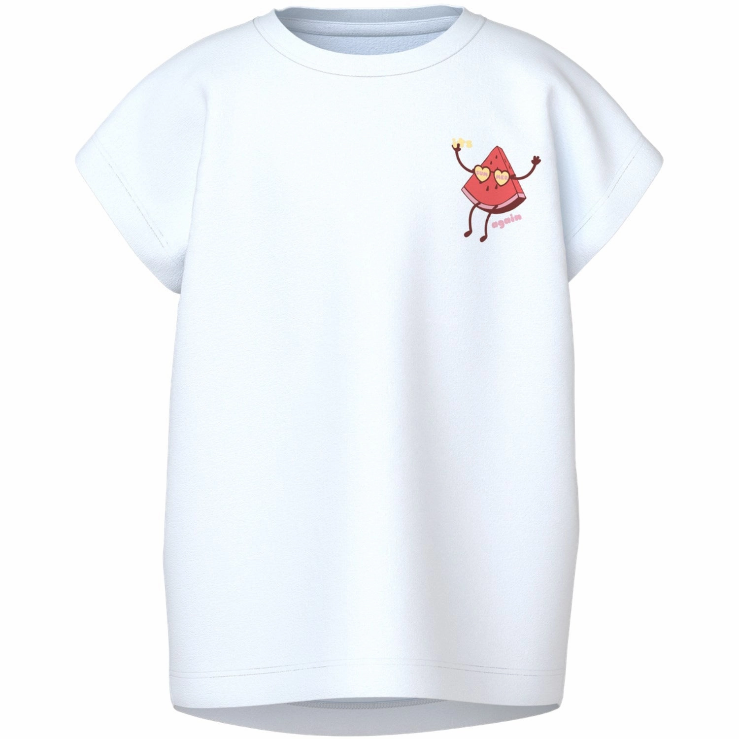 Soft Finish Lightweight Shirt Name It Bright White Watermelon Varutti Capsl Loose T-Shirt