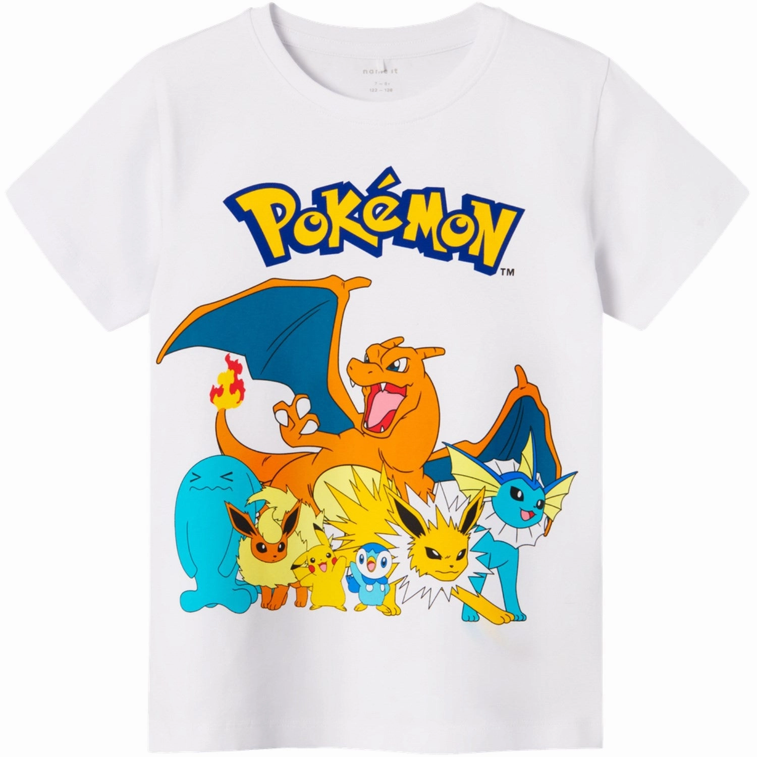 sporty and comfortable Solid color purity Name It Bright White Yellow text Masir Pokemon T-Shirt