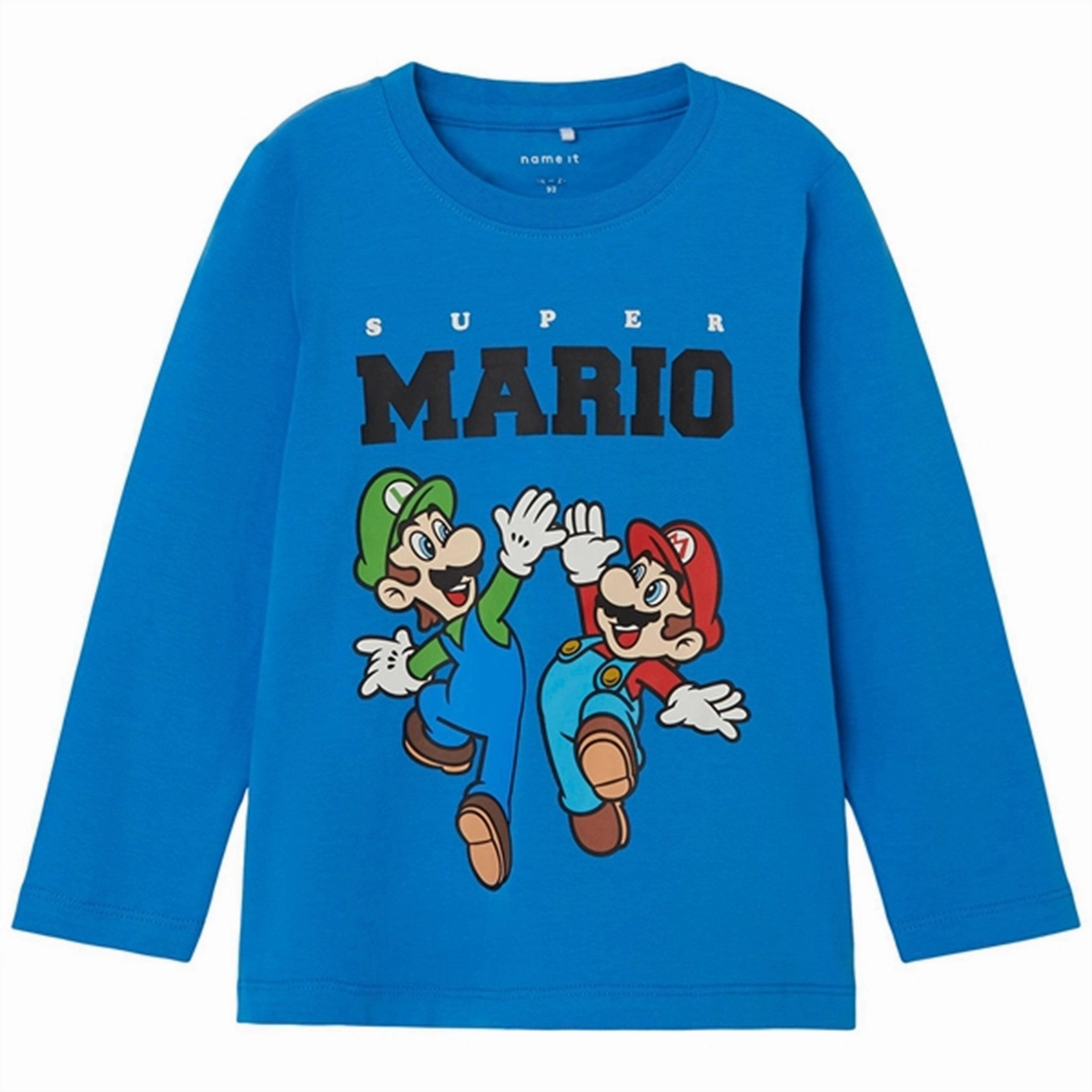 Name it Brilliant Blue Jubber Mario Blouse Unisex style Active Wear