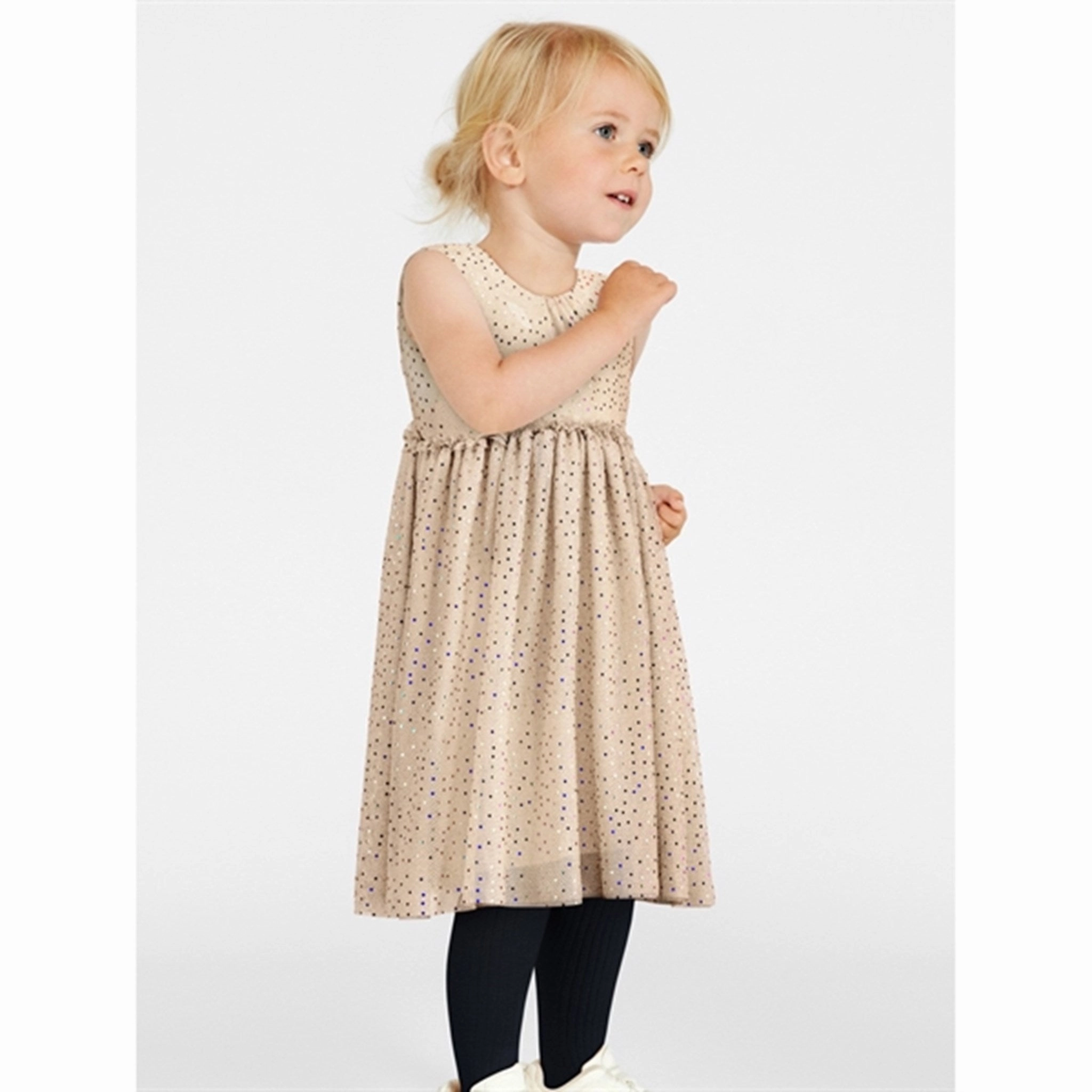 Lightweight Layer Name it Buttercream Vaboss Dots Spencer Dress
