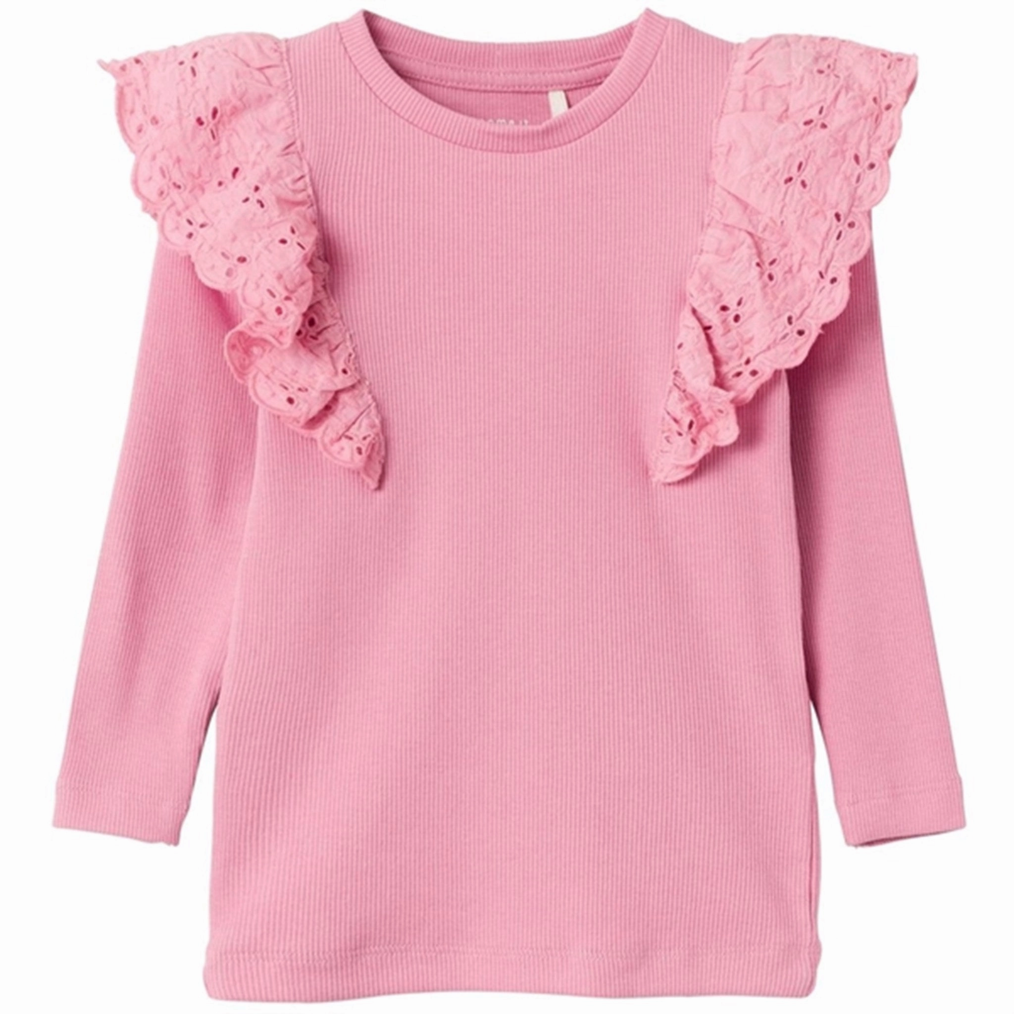 Smooth Stitch Pattern Seamless Shoulder Construction Name it Cashmere Rose Finas Blouse