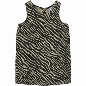 Name It Cement Black Zebra Zebra Twill Spencer Dress Everyday-Comfort Soft Movement