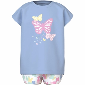 Camouflage Style Name It Chambray Blue Butterflies Vigea Shorts Set
