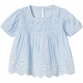 Name It Chambray Blue Fesinne Blouse Effortless Comfort Striped Design