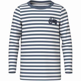 Name It China Blue Tractor Villy Slim Blouse Smart Casual