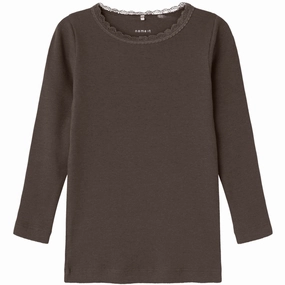 Durable Stitching UV Protective Fabric Name It Chocolate Brown Reese Blouse