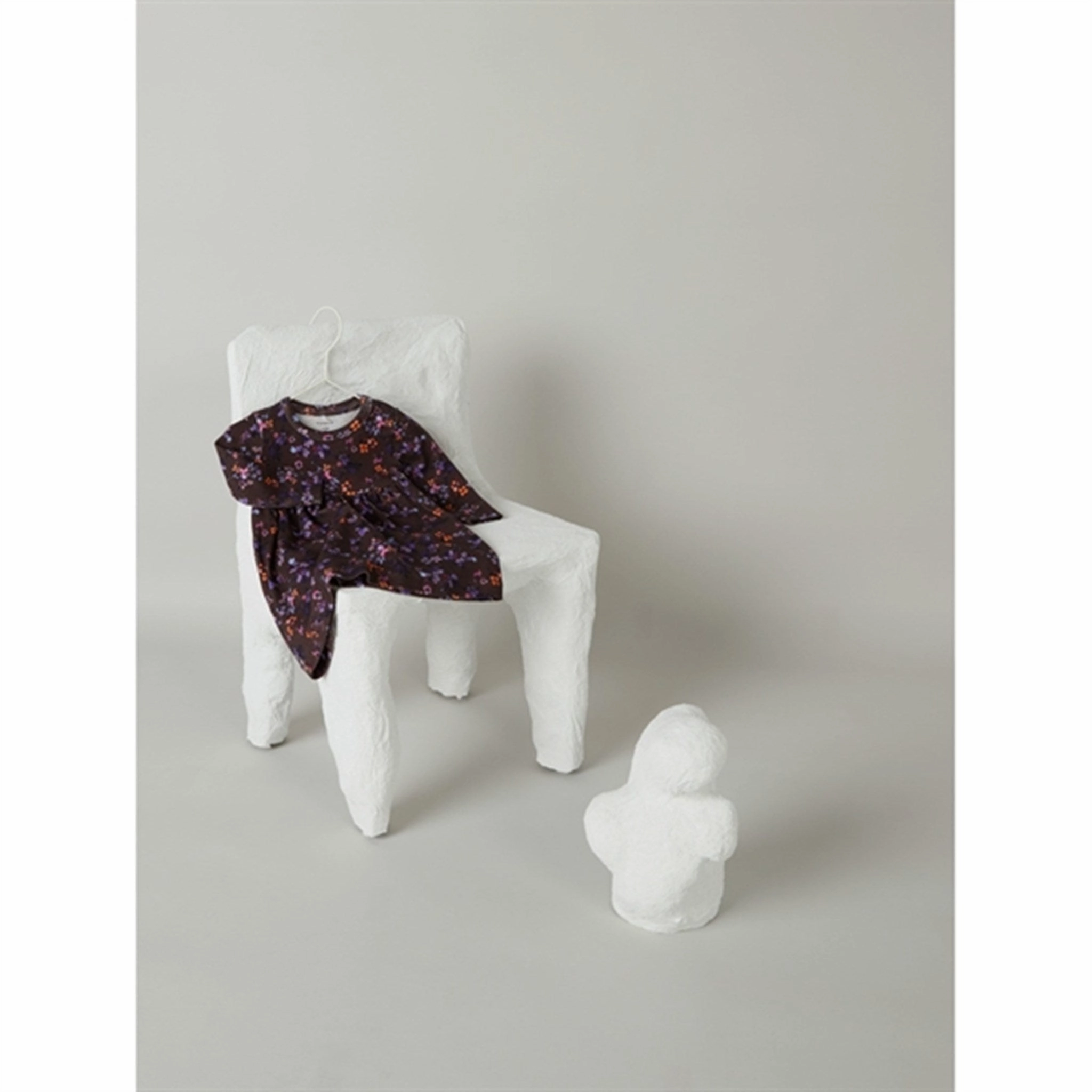 Name it Chocolate Plum Franje Dress Collar Accent Sleeve Light