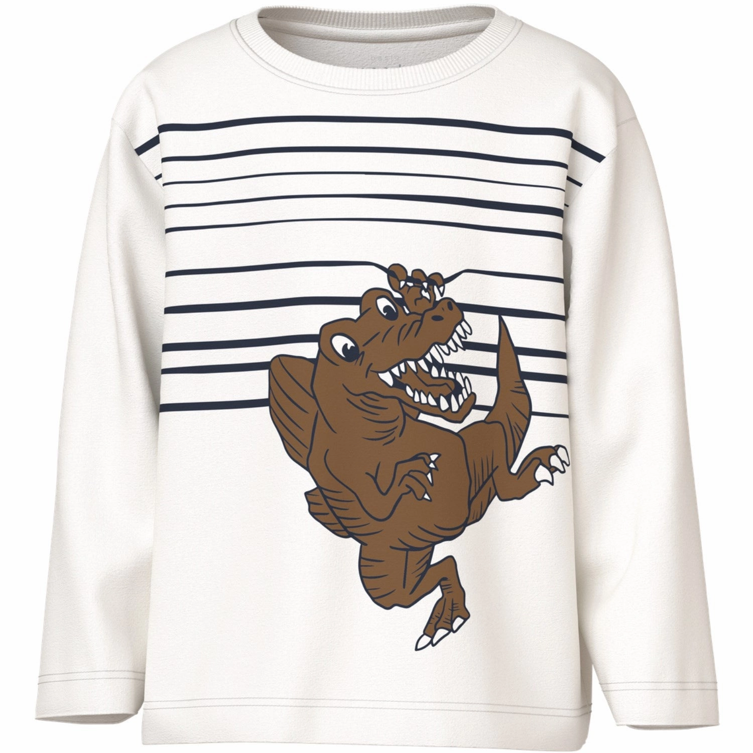 Name It Cloud Dancer Dino Hi Nmmvilasse Ls Nreg Top Business casual Double Stitched Hems