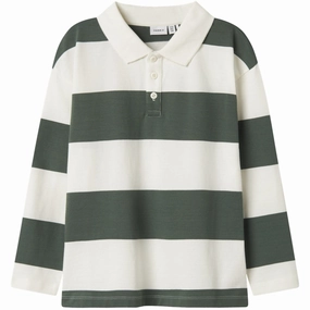 Name It Cloud Dancer Garden Topiary Nkmnutiva Ls Rlx Polo NonRestrictive Shoulder Design