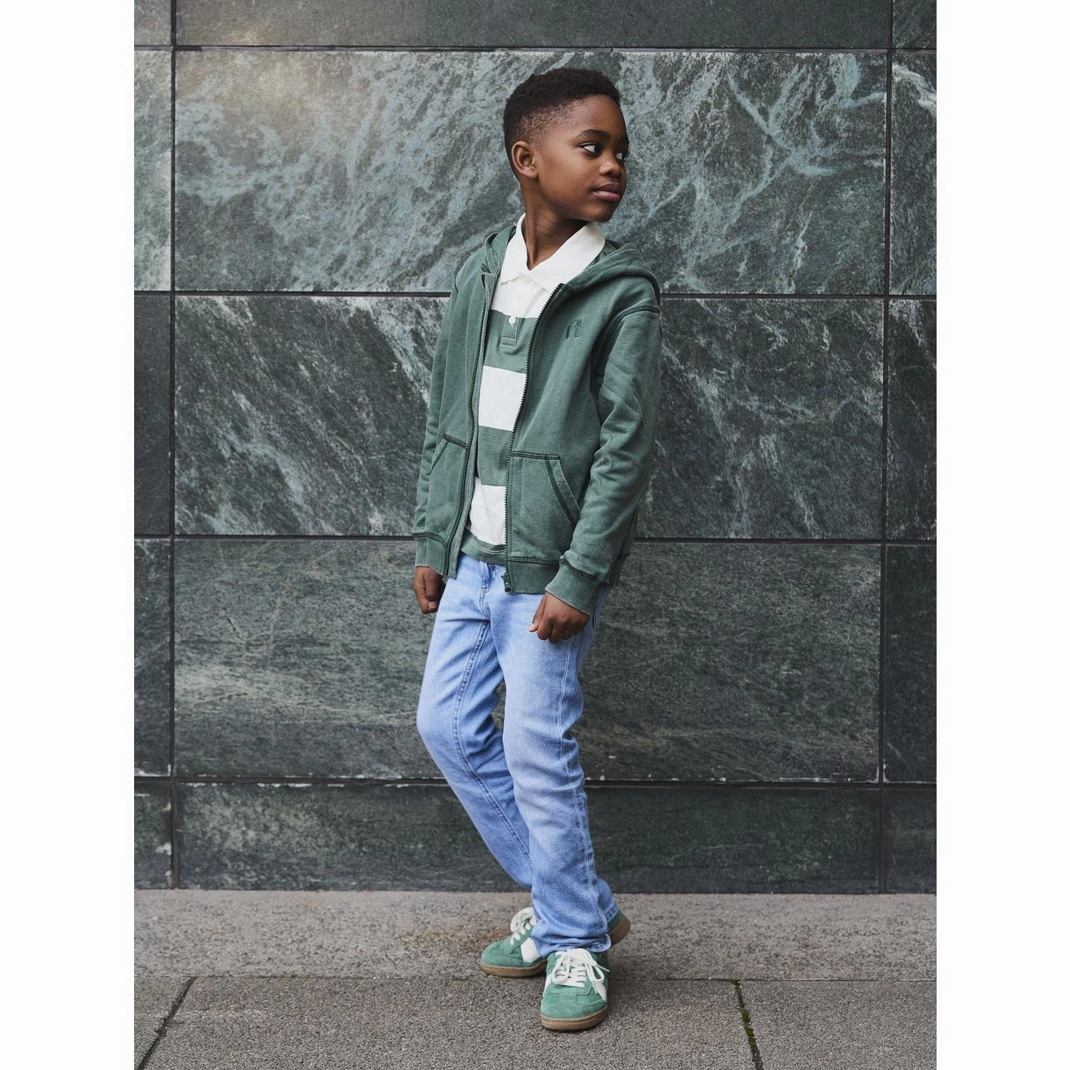 Name It Cloud Dancer Garden Topiary Nkmnutiva Ls Rlx Polo Breathable Underarm Gusset Quick-Dry Fabric