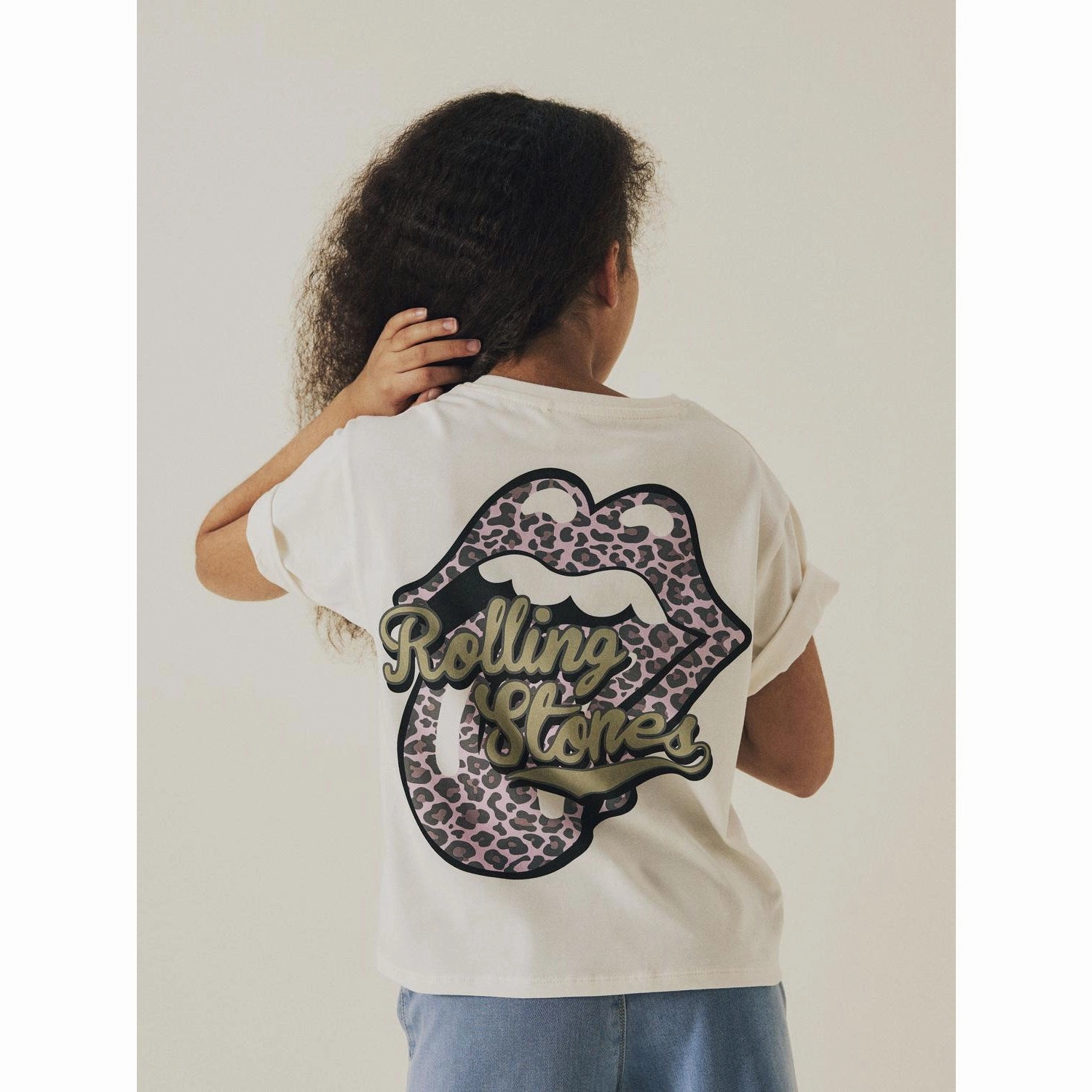 Name It Cloud Dancer Jill Rolling Stones Regular T-Shirt Minimalist Style