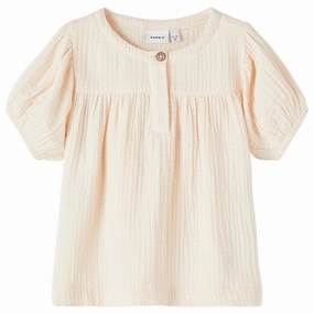 Reinforced Shoulder Stitching Textured Surface Name it Cr??me De P??che Hinona Top