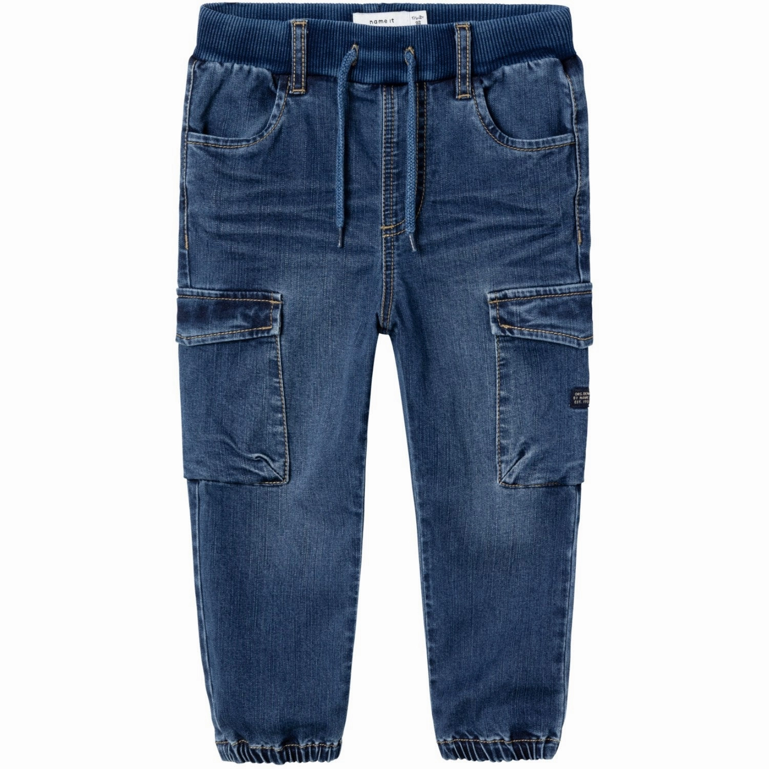 Eco Friendly Fashion Lover Morning Stroll Name It Dark Blue Denim Ben Baggy Cargo Jeans Noos