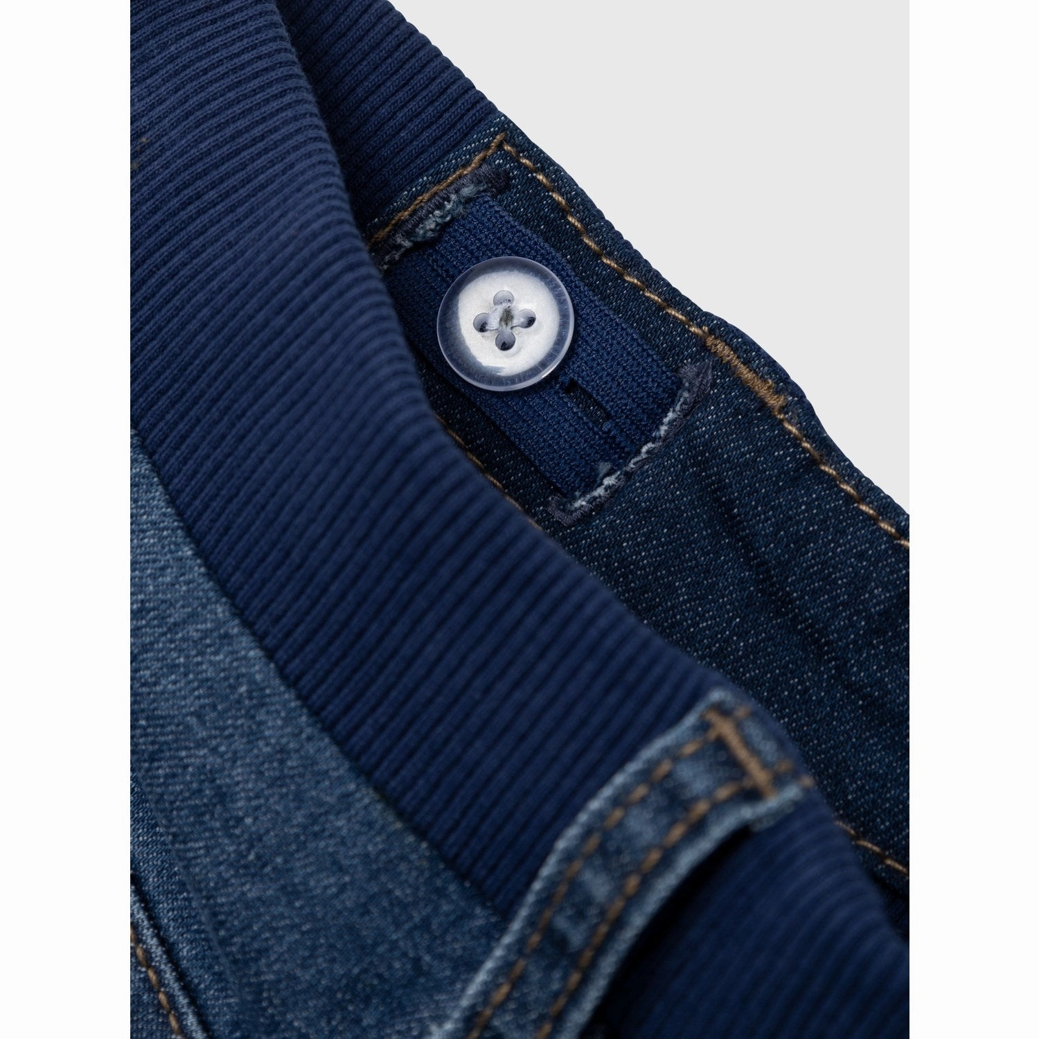 Name It Dark Blue Denim Ben Round Jeans UltraSoft Lining Easy Option