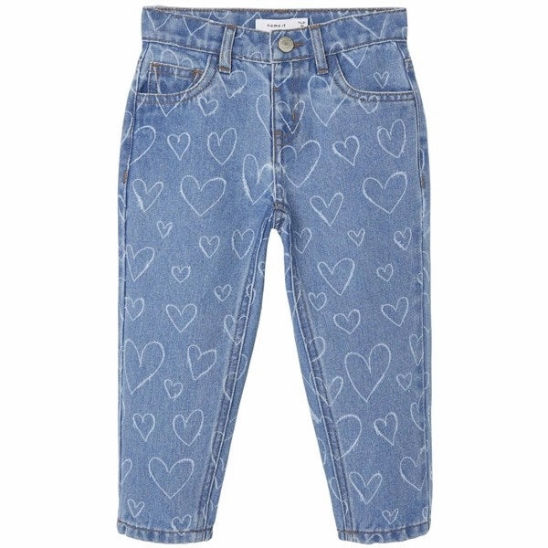 Street Basics Street Vibe Name it Dark Blue Denim Hearts Bella Shaped Jeans