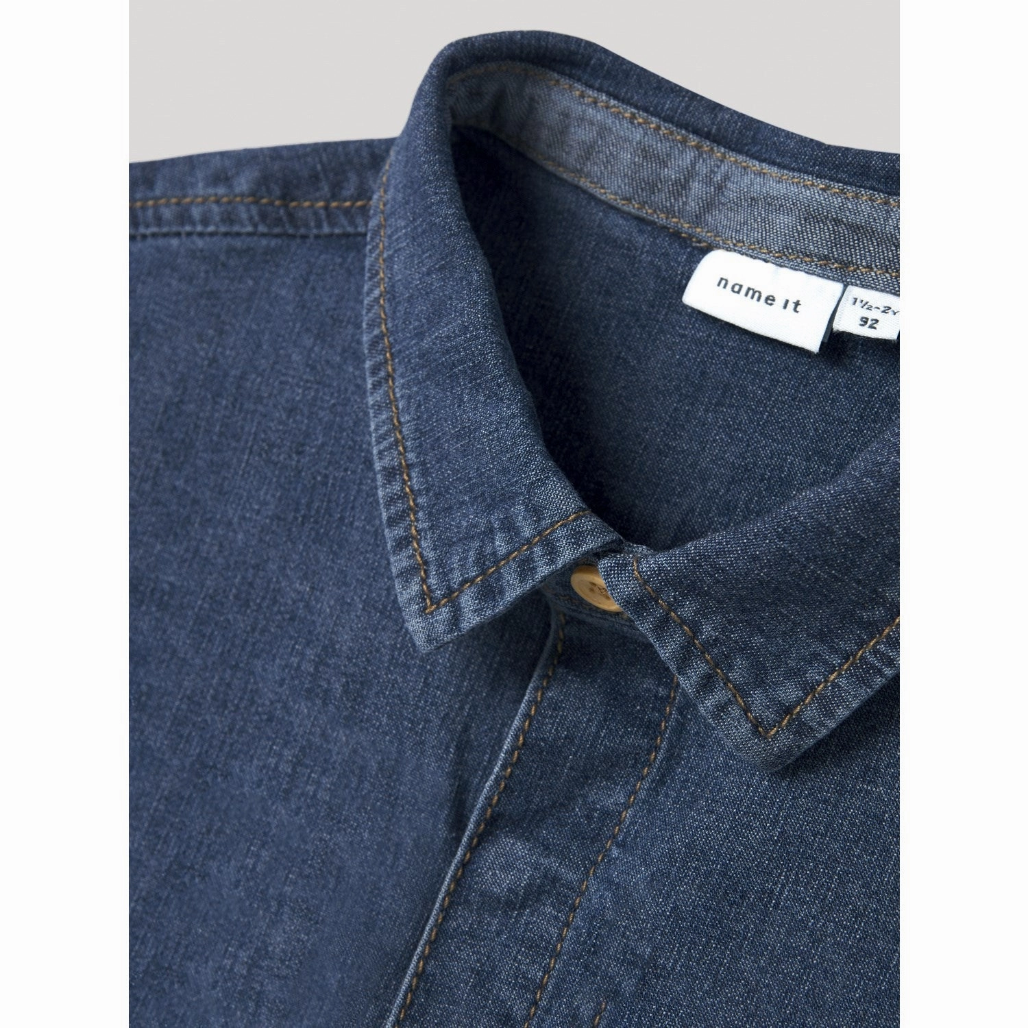 Name It Dark Blue Denim Peter Denim Shirt Durable Thread Construction