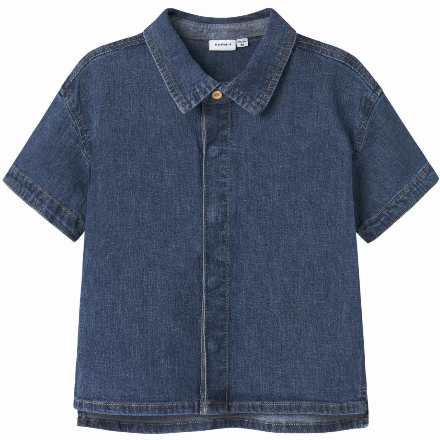 Name It Dark Blue Denim Peter Denim Shirt Seasonal Wardrobe Stylish Design