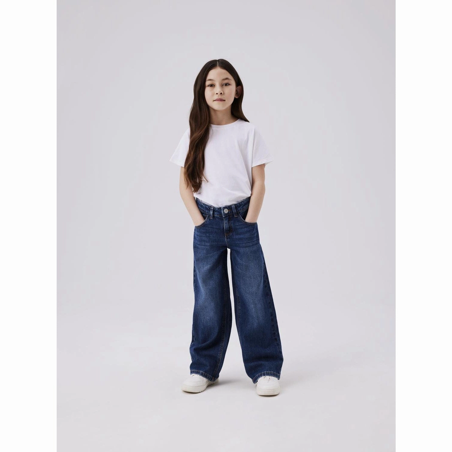 Name It Dark Blue Denim Rose Wide Jeans Noos All Fit Style Smooth Breathable