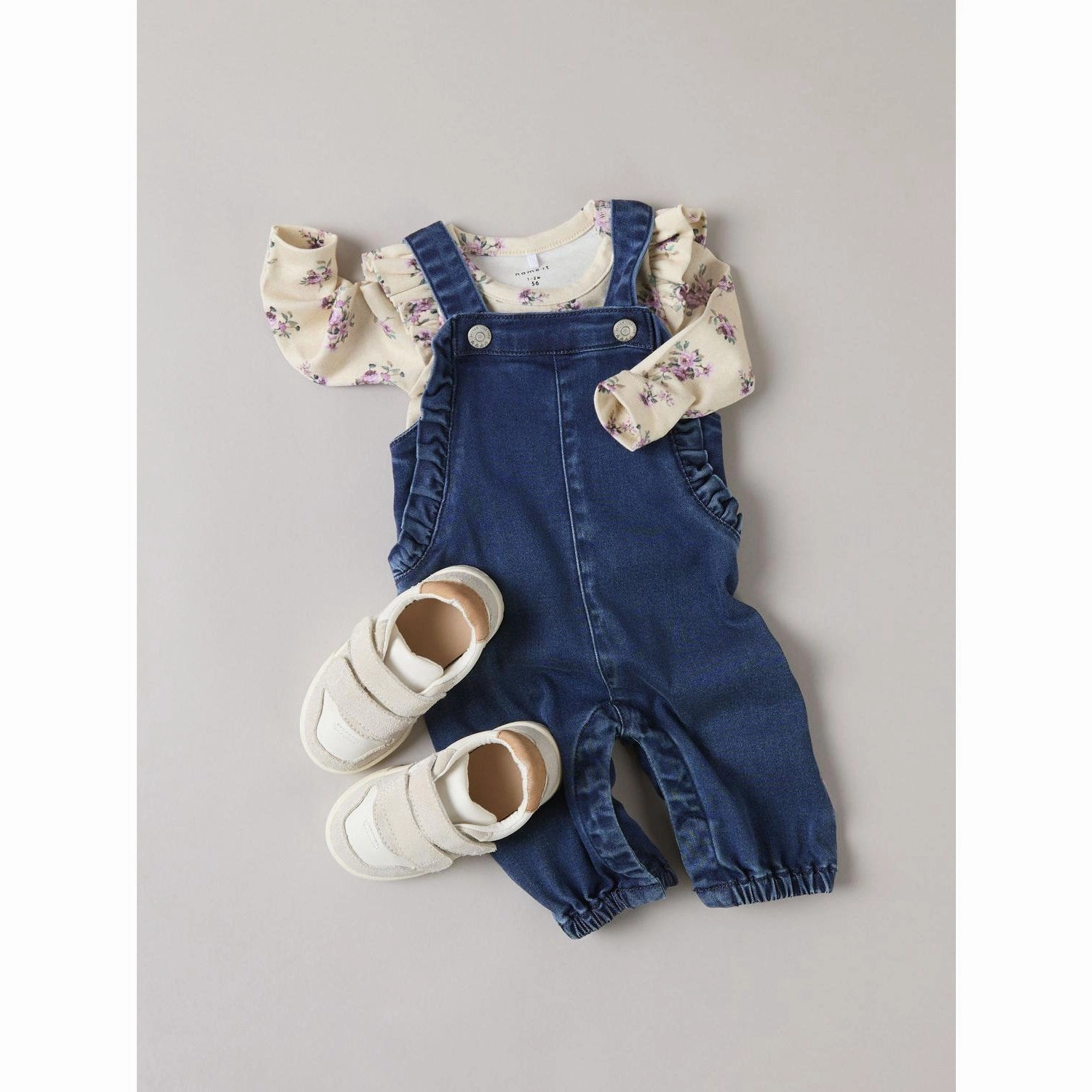 Name It Dark Blue Denim Ruby Denim Frill Suit Fancy Chic Dance Street