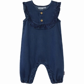 Music Couple Name It Dark Blue Denim Ruby Denim Frill Suit