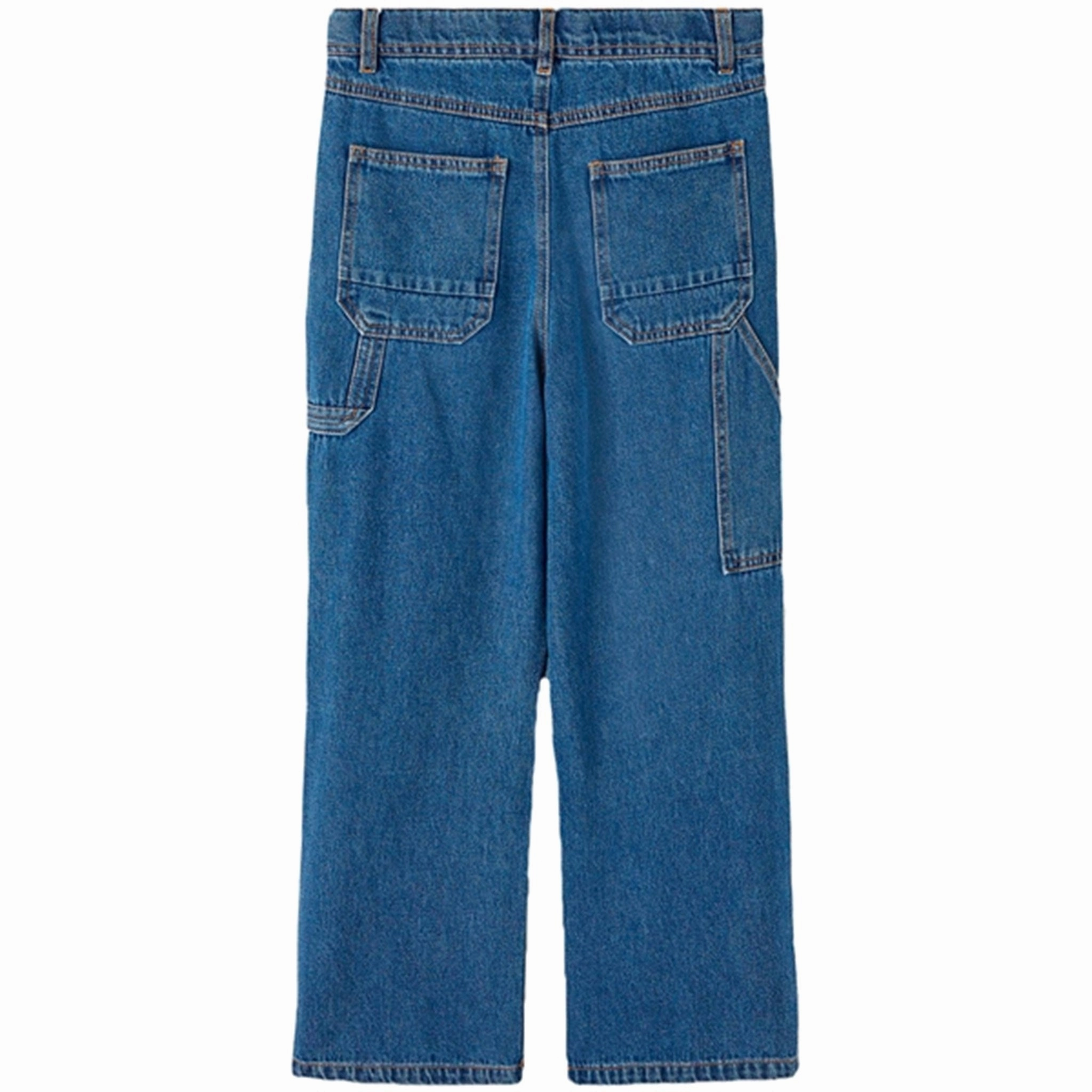 Name it Dark Blue Denim Ryan Straight Jeans Noos Reinforced Stitching Edgy Design