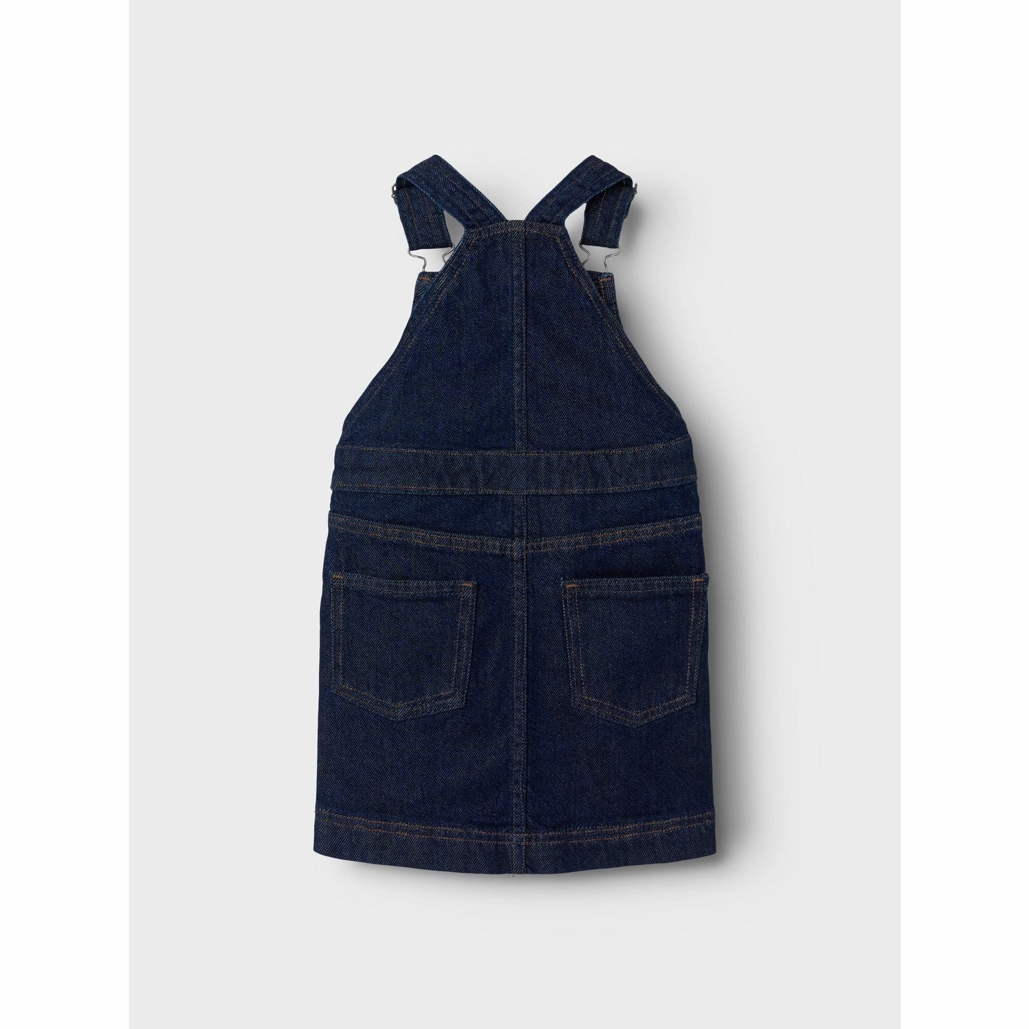 Name It Dark Blue Denim Unwashed Rae Denim Spencer Dress Velvet-Edge